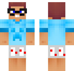 Aqua Swimming Champion Skin - Boys Minecraft skin for Bedrock 1.21