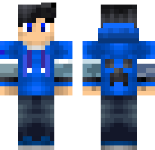 Azure Tech Officer Skin - Boys Minecraft skin for Bedrock 1.21