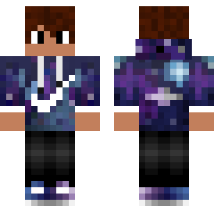Cosmic Galaxy Warrior Skin - Boys Minecraft skin for Bedrock 1.21