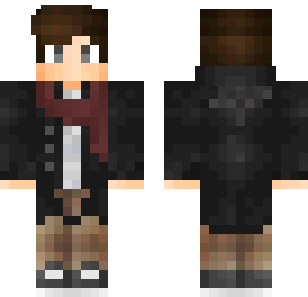 Shadow Cloak Wanderer Skin - Boys Minecraft skin for Bedrock 1.21