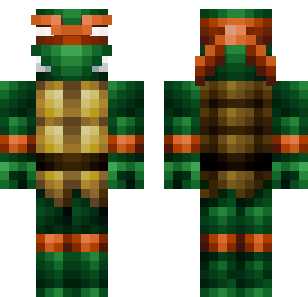 Emerald Shell Turtle Skin - Cartoon Minecraft skin for Bedrock 1.21