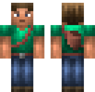 Emerald Archer Adventurer Skin - Cartoon Minecraft skin for Bedrock 1.21