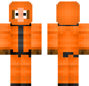 Orange Prison Jumpsuit Skin - Cartoon Minecraft skin for Bedrock 1.21