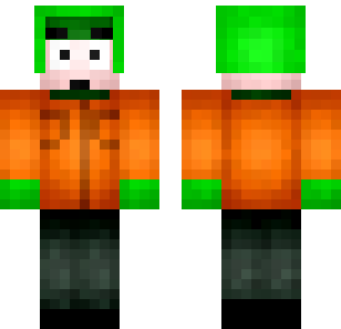 Emerald Orange Adventurer Skin - Cartoon Minecraft skin for Bedrock 1.21