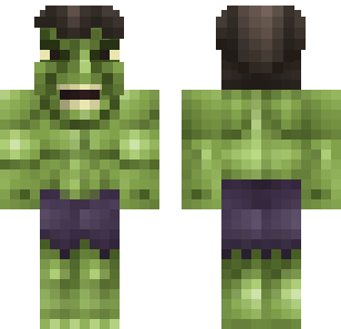 Hulking Green Warrior Skin - Cartoon Minecraft skin for Bedrock 1.21