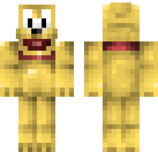 Golden Bear Warrior Skin - Cartoon Minecraft skin for Bedrock 1.21