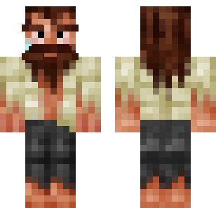 Molten Bearded Barbarian Skin - Cartoon Minecraft skin for Bedrock 1.21