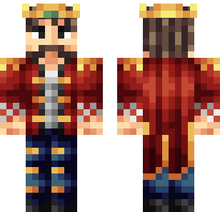 Royal Crimson Captain Skin - Cartoon Minecraft skin for Bedrock 1.21