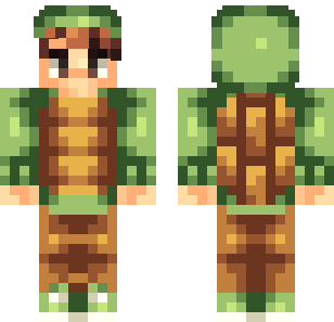 Verdant Shell Turtle Skin - Cartoon Minecraft skin for Bedrock 1.21