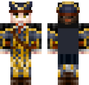 Golden Royal Knight Skin - Cartoon Minecraft skin for Bedrock 1.21