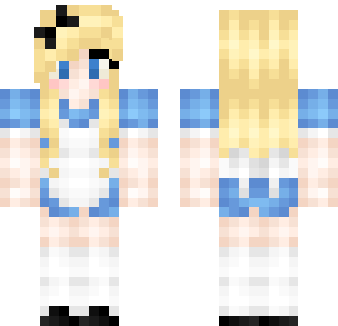 Alice Wonderland Maiden Skin - Cute Minecraft skin for Bedrock 1.21