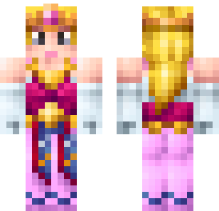 Princess Zelda Royal Skin - Cute Minecraft skin for Bedrock 1.21