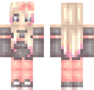 Pink Blossom Maiden Skin - Cute Minecraft skin for Bedrock 1.21