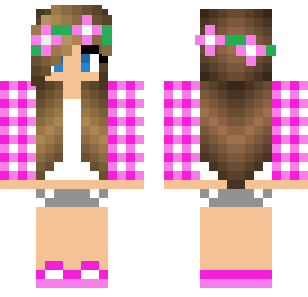 Blossom Crown Princess Skin - Cute Minecraft skin for Bedrock 1.21