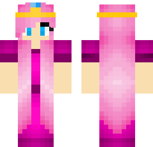 Pink Princess Gradient Skin - Cute Minecraft skin for Bedrock 1.21