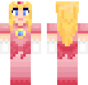 Princess Bubblegum Dress Skin - Cute Minecraft skin for Bedrock 1.21