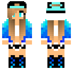 Aqua Ocean Explorer Skin - Cute Minecraft skin for Bedrock 1.21