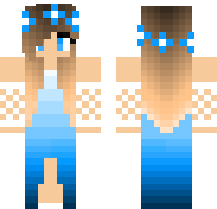 Azure Gradient Ombre Skin - Cute Minecraft skin for Bedrock 1.21