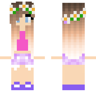 Floral Crown Fairy Skin - Cute Minecraft skin for Bedrock 1.21