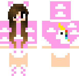 Pink Unicorn Princess Skin - Cute Minecraft skin for Bedrock 1.21