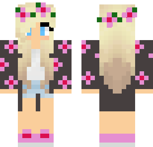 Blossom Fairy Princess Skin - Cute Minecraft skin for Bedrock 1.21
