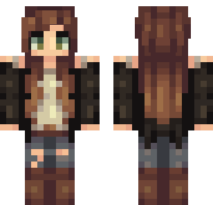 Auburn Leather Adventurer Skin - Hero Minecraft skin for Bedrock 1.21