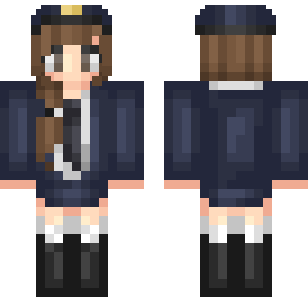 Navy Officer Hero Skin - Hero Minecraft skin for Bedrock 1.21