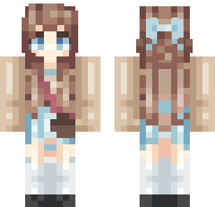 Mystic Azure Explorer Skin - Hero Minecraft skin for Bedrock 1.21