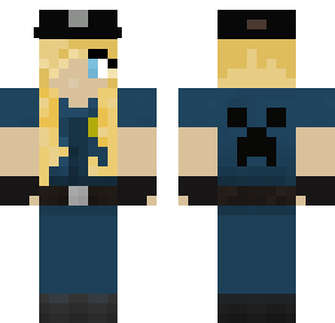 Sapphire Police Officer Skin - Hero Minecraft skin for Bedrock 1.21