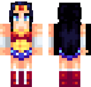 Wonder Woman Warrior Skin - Hero Minecraft skin for Bedrock 1.21