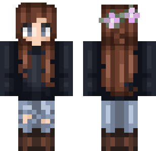 Floral Crown Adventurer Skin - Hero Minecraft skin for Bedrock 1.21