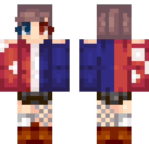 Crimson Warrior Princess Skin - Hero Minecraft skin for Bedrock 1.21