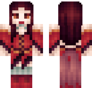 Crimson Armored Warrior Skin - Hero Minecraft skin for Bedrock 1.21