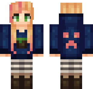 Emerald Eyed Striped Adventurer Skin - Hero Minecraft skin for Bedrock 1.21