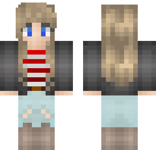 Striped Adventurer Hero Skin - Hero Minecraft skin for Bedrock 1.21