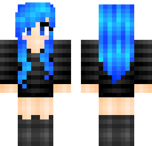 Azure Braided Warrior Skin - Hero Minecraft skin for Bedrock 1.21