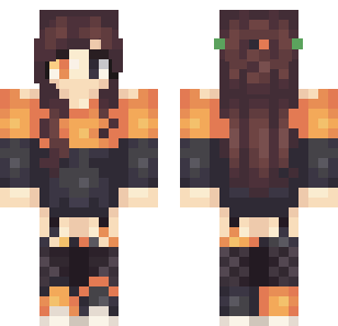Autumn Warrior Maiden Skin - Hero Minecraft skin for Bedrock 1.21