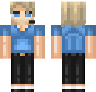 Azure Adventurer Hero Skin - Hero Minecraft skin for Bedrock 1.21