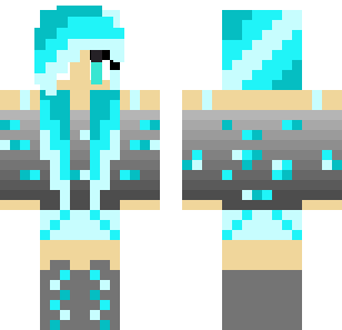 Turquoise Diamond Warrior Skin - Hero Minecraft skin for Bedrock 1.21