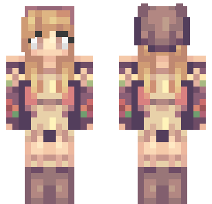 Royal Violet Archer Skin - Hero Minecraft skin for Bedrock 1.21