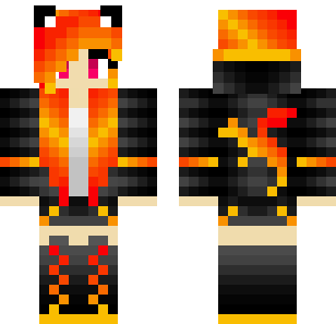 Blazing Phoenix Warrior Skin - Hero Minecraft skin for Bedrock 1.21