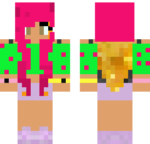 Pink Forest Warrior Skin - Hero Minecraft skin for Bedrock 1.21