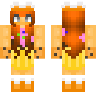 Autumn Fox Warrior Skin - Hero Minecraft skin for Bedrock 1.21