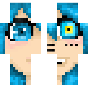 Aqua Cyber Guardian Skin - Hero Minecraft skin for Bedrock 1.21