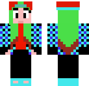 Emerald Elf Warrior Skin - Hero Minecraft skin for Bedrock 1.21