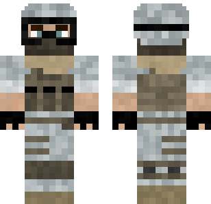 Skórka Stalowego Żołnierza Walki - Military Minecraft skin for Bedrock 1.21