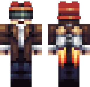 Skórka Aviator Karmazynowy Pilot - Military Minecraft skin for Bedrock 1.21