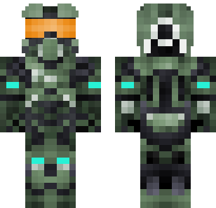 Skóra Komandosa z Turkusowym Visorem - Military Minecraft skin for Bedrock 1.21