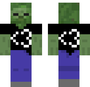 Smaragd Zombie Bågskytt Skin - Monsters Minecraft skin for Bedrock 1.21