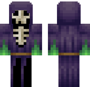Lila Skeleton Reaper-skinn - Monsters Minecraft skin for Bedrock 1.21